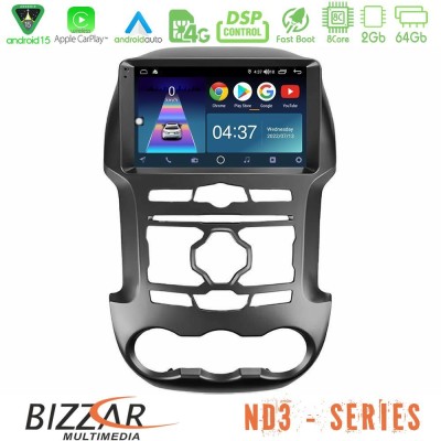 Bizzar ND3 Series 8Core Android15 2+64GB  Ford Ranger 2012-2016 Navigation Multimedia Tablet 9