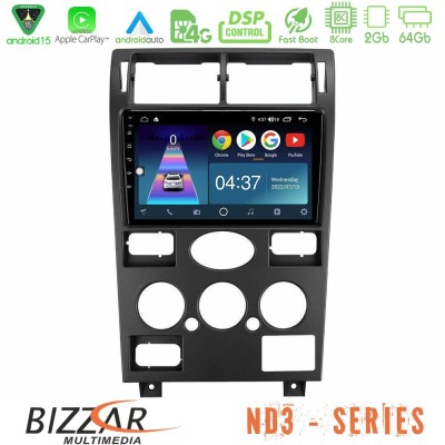 Bizzar ND3 Series 8Core Android15 2+64GB  Ford Mondeo 2001-2004 Navigation Multimedia Tablet 9