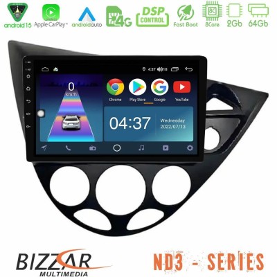 Bizzar ND3 Series 8Core Android15 2+64GB Ford Focus 1999-2004 (RHD) Navigation Multimedia Tablet 9