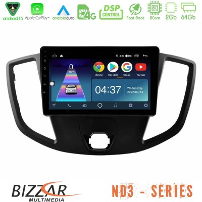 Bizzar ND3 Series 8Core Android15 2+64GB  Ford Transit 2014-> Navigation Multimedia Tablet 9