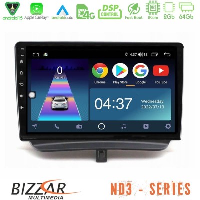 Bizzar ND3 Series 8Core Android15 2+64GB  Ford Courier 2015-2023 Navigation Multimedia Tablet 9