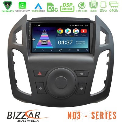 Bizzar ND3 Series 8Core Android15 2+64GB Ford Transit Connect 2013-2018 Navigation Multimedia Tablet 9