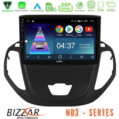 Bizzar ND3 Series 8Core Android15 2+64GB  Ford Courier 2015-2023 Navigation Multimedia Tablet 9