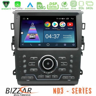 Bizzar ND3 Series 8Core Android15 2+64GB  Ford Mondeo 2014-2021 Navigation Multimedia Tablet 9