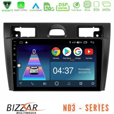 Bizzar ND3 Series 8Core Android15 2+64GB  Ford Fiesta/Fusion Navigation Multimedia Tablet 9