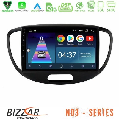 Bizzar ND3 Series 8Core Android15 2+64GB  Hyundai i10 2008-2014 Navigation Multimedia Tablet 9