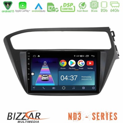 Bizzar ND3 Series 8Core Android15 2+64GB Hyundai i20 2018-2020 RHD Navigation Multimedia Tablet 9