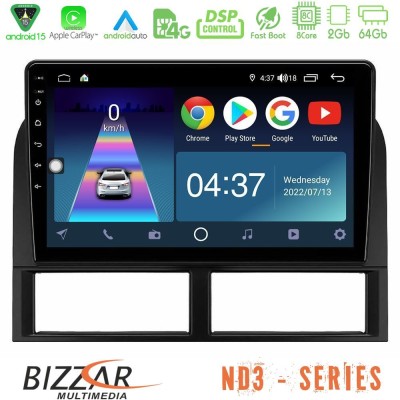 Bizzar ND3 Series 8Core Android15 2+64GB  Jeep Grand Cherokee 1999-2004 Navigation Multimedia Tablet 9