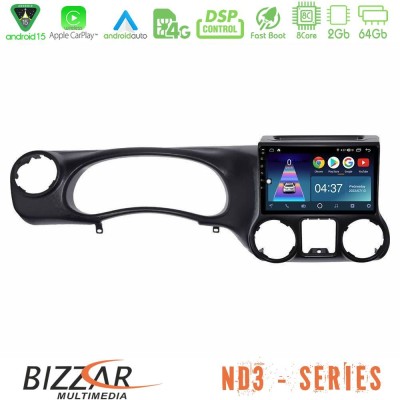 Bizzar ND3 Series 8Core Android15 2+64GB  Jeep Wrangler 2011-2014 Navigation Multimedia Tablet 10