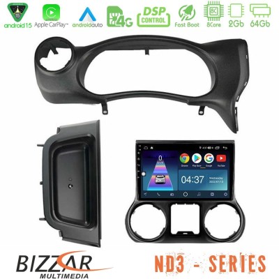 Bizzar ND3 Series 8Core Android15 2+64GB  Jeep Wrangler 2014-2017 Navigation Multimedia Tablet 10