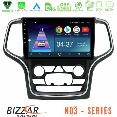 Bizzar ND3 Series 8Core Android15 2+64GB Jeep Grand Cherokee 2014-2020 Navigation Multimedia Tablet 10