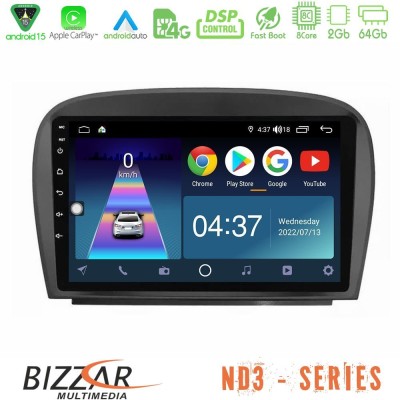 Bizzar ND3 Series 8Core Android15 2+64GB  Mercedes SL Class 2005-2011 Navigation Multimedia Tablet 9