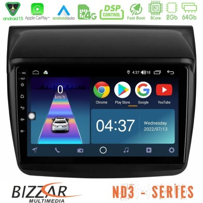 Bizzar ND3 Series 8Core Android15 2+64GB  Mitsubishi L200 Navigation Multimedia Tablet 9