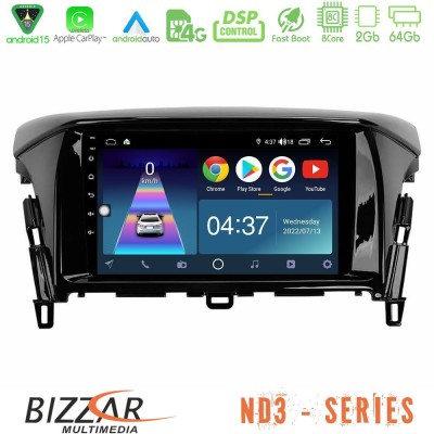 Bizzar ND3 Series 8Core Android15 2+64GB  Mitsubishi Eclipse Cross Navigation Multimedia Tablet 9