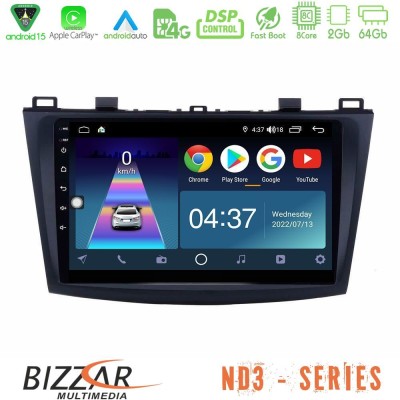 Bizzar ND3 Series 8Core Android15 2+64GB  Mazda 3 2009-2014 Navigation Multimedia Tablet 9