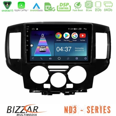 Bizzar ND3 Series 8Core Android15 2+64GB  Nissan NV200 Navigation Multimedia Tablet 9