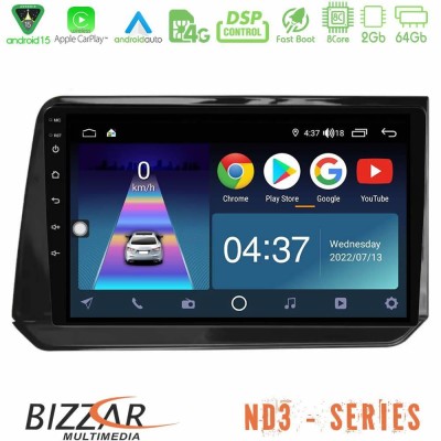 Bizzar ND3 Series 8Core Android15 2+64GB Nissan Note 2021-2026 RHD Navigation Multimedia Tablet 10