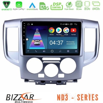 Bizzar ND3 Series 8Core Android15 2+64GB  Nissan NV200 Navigation Multimedia Tablet 9