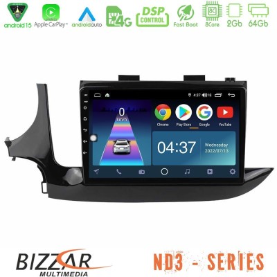 Bizzar ND3 Series 8Core Android15 2+64GB  Opel Mokka 2016-2020 Navigation Multimedia Tablet 9