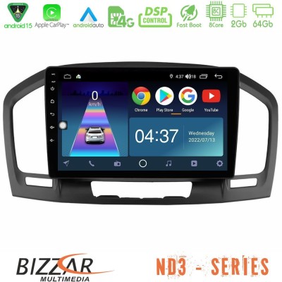Bizzar ND3 Series 8Core Android15 2+64GB  Opel Insignia 2008-2013 Navigation Multimedia Tablet 9