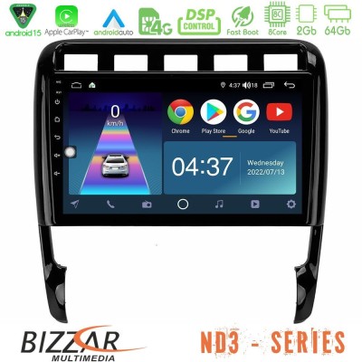 Bizzar ND3 Series 8Core Android15 2+64GB  Porsche Cayenne 2003-2010 Navigation Multimedia Tablet 9
