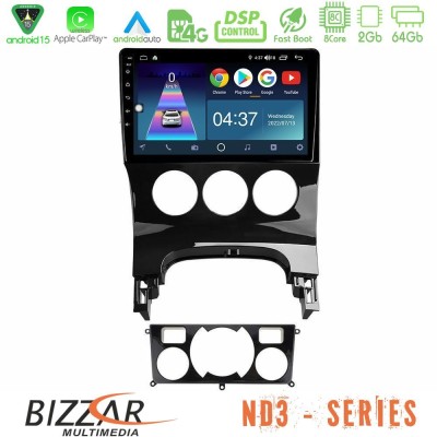 Bizzar ND3 Series 8Core Android15 2+64GB  Peugeot 3008 AUTO A/C Navigation Multimedia Tablet 9