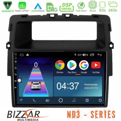 Bizzar ND3 Series 8Core Android15 2+64GB  Renault/Nissan/Opel Navigation Multimedia Tablet 10