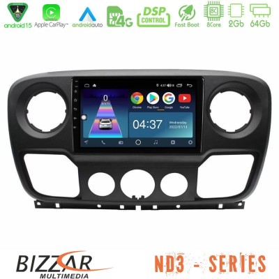 Bizzar ND3 Series 8Core Android15 2+64GB Renault/Nissan/Opel Navigation Multimedia Tablet 10