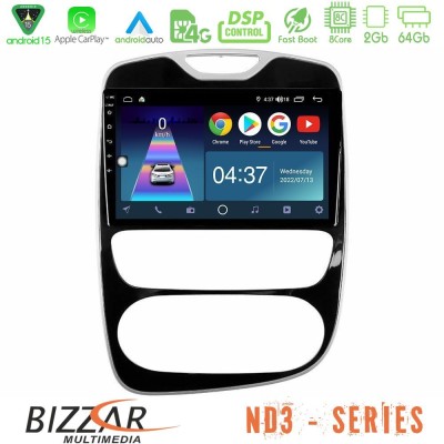 Bizzar ND3 Series 8Core Android15 2+64GB  Renault Clio 2016-2019 Navigation Multimedia Tablet 10