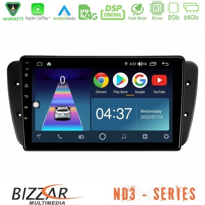 Bizzar ND3 Series 8Core Android15 2+64GB  Seat Ibiza 2008-2012 Navigation Multimedia Tablet 9