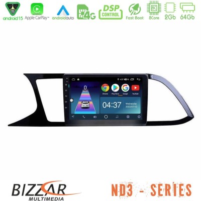 Bizzar ND3 Series 8Core Android15 2+64GB  Seat Leon 2013 – 2019 Navigation Multimedia Tablet 9