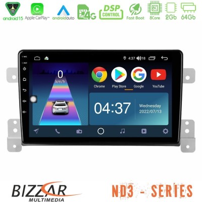 Bizzar ND3 Series 8Core Android15 2+64GB  Suzuki Grand Vitara Navigation Multimedia Tablet 9