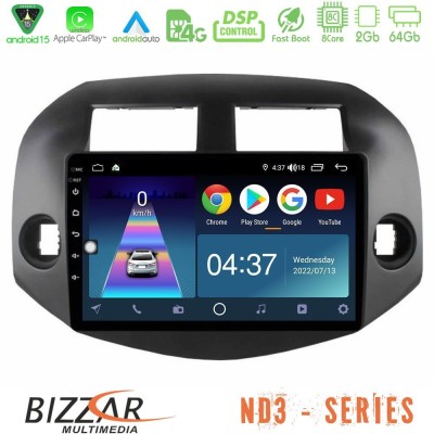 Bizzar ND3 Series 8Core Android15 2+64GB  Toyota Rav4 2006-2012 Navigation Multimedia Tablet 10
