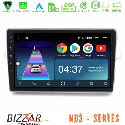 Bizzar ND3 Series 8Core Android15 2+64GB Toyota Verso 2009-2018 Navigation Multimedia Tablet 9