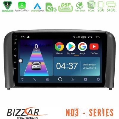 Bizzar ND3 Series 8Core Android15 2+64GB  Volvo S80 1998-2006 Navigation Multimedia Tablet 9