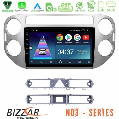 Bizzar ND3 Series 8Core Android15 2+64GB  VW Tiguan Navigation Multimedia Tablet 9
