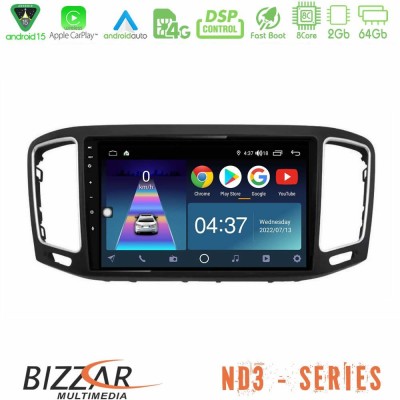 Bizzar ND3 Series 8Core Android15 2+64GB VW Sharan 2010-2015 Navigation Multimedia Tablet 9