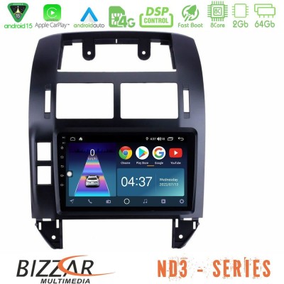 Bizzar ND3 Series 8Core Android15 2+64GB  VW Polo 2002-2009 Navigation Multimedia Tablet 9