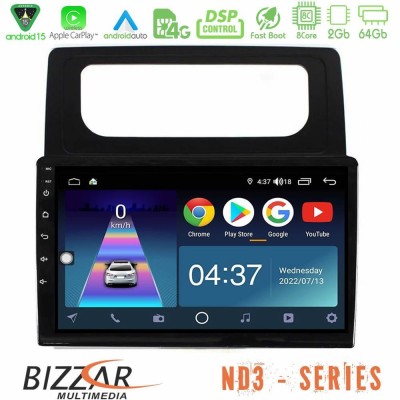 Bizzar ND3 Series 8Core Android15 2+64GB VW Caddy 2004-2014 Navigation Multimedia Tablet 10