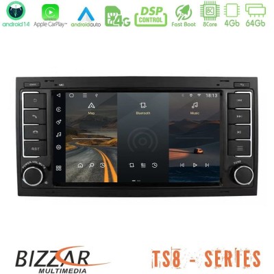 Bizzar VW Touareg 2002-2010 8core Android14 4+64GB Navigation Multimedia Deckless 7