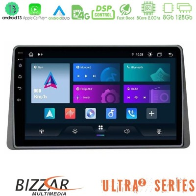 Bizzar Ultra Series Dacia Duster 2022-> 8core Android13 8+128GB Navigation Multimedia Tablet 9