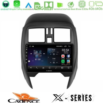 Cadence X Series Nissan Micra 2013-2016 8core Android 14 4+64GB Navigation Multimedia Tablet 9