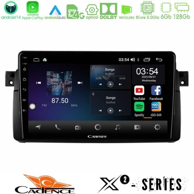 Cadence X2 Series 8Core Android14 6+128GB  BMW E46 Navigation Multimedia Tablet 9