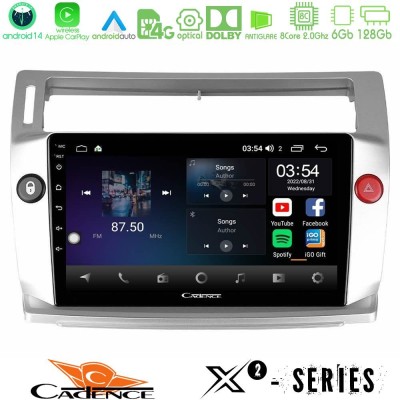 Cadence X2 Series 8Core Android14 6+128GB  Citroen C4 2004-2010 Navigation Multimedia Tablet 9
