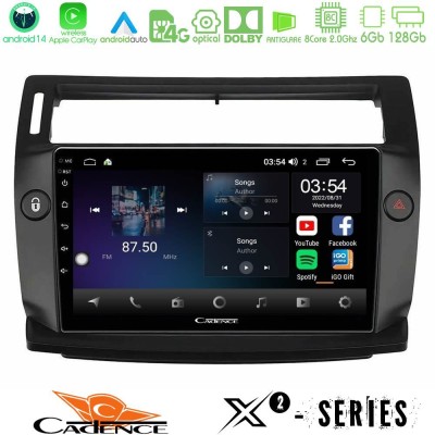 Cadence X2 Series 8Core Android14 6+128GB  Citroen C4 2004-2010 Navigation Multimedia Tablet 9
