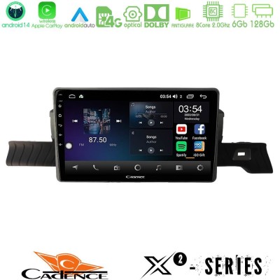 Cadence X2 Series 8Core Android14 6+128GB Citroen C3 You 2025-> Navigation Multimedia Tablet 9