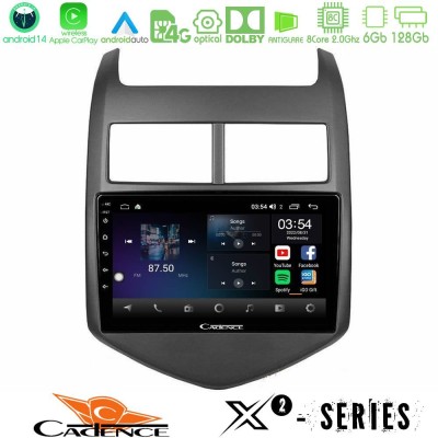 Cadence X2 Series 8Core Android14 6+128GB  Chevrolet Aveo 2011-2017 Navigation Multimedia Tablet 9