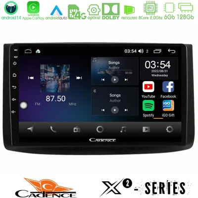 Cadence X2 Series 8Core Android14 6+128GB  Chevrolet Aveo 2006-2010 Navigation Multimedia Tablet 9