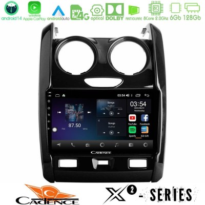 Cadence X2 Series 8Core Android14 6+128GB  Dacia Duster 2014-2018 Navigation Multimedia Tablet 9