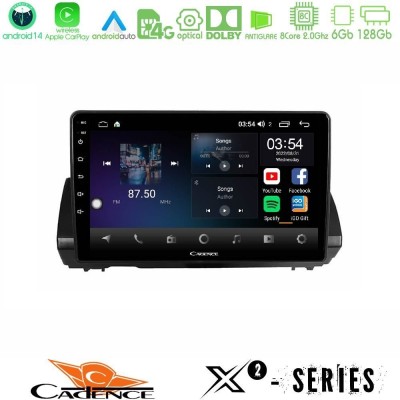 Cadence X2 Series 8Core Android14 6+128GB Dacia Sandero/Logan/Jogger 2022-> Navigation Multimedia Tablet 9